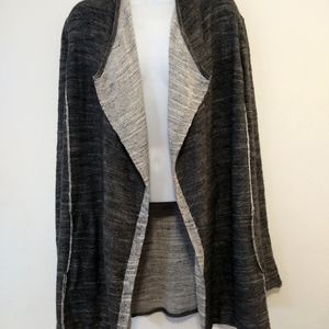 Eileen Fisher Cascading Cardigan Organic Cotton Open Front Petite Small